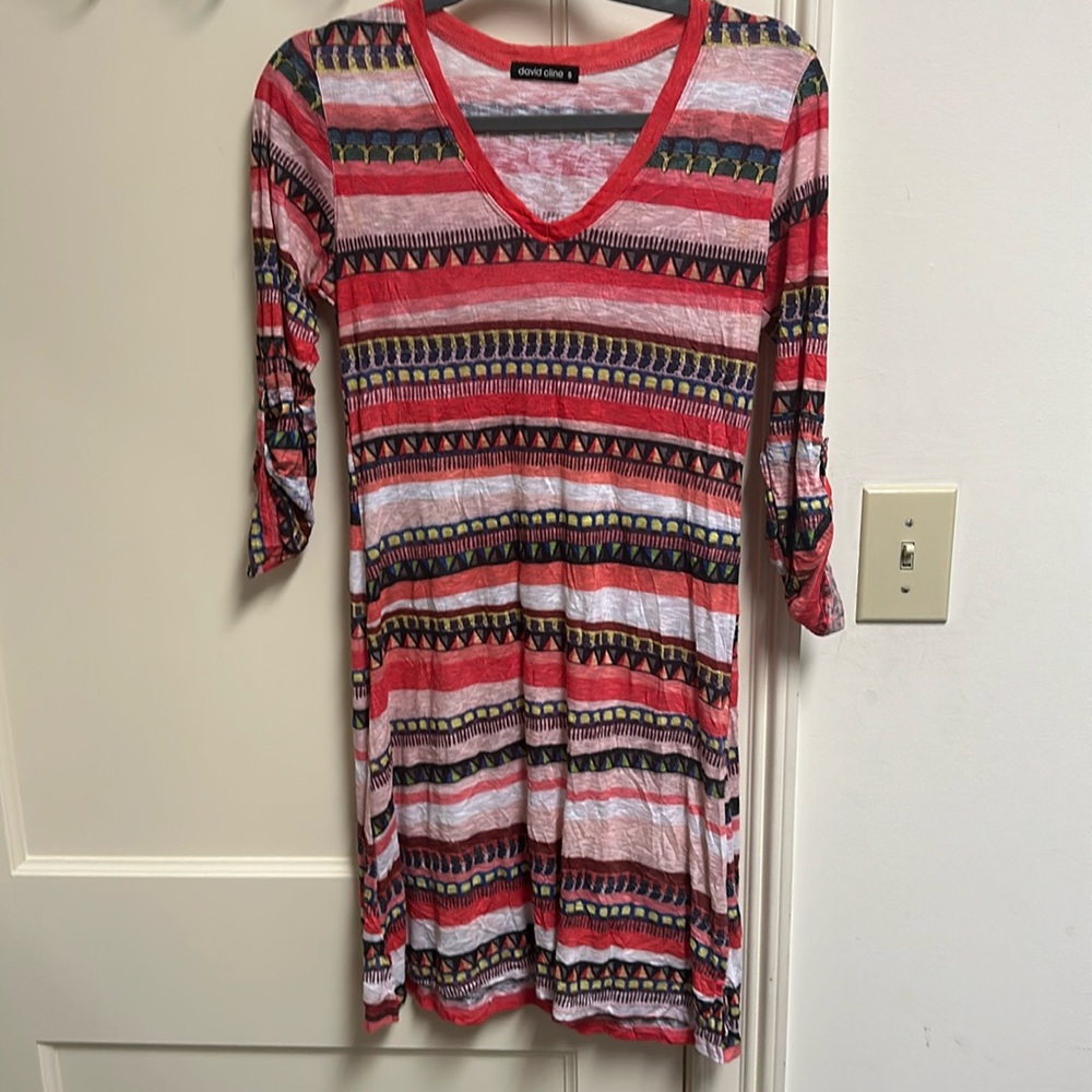 David Cline dress with sleeves size small